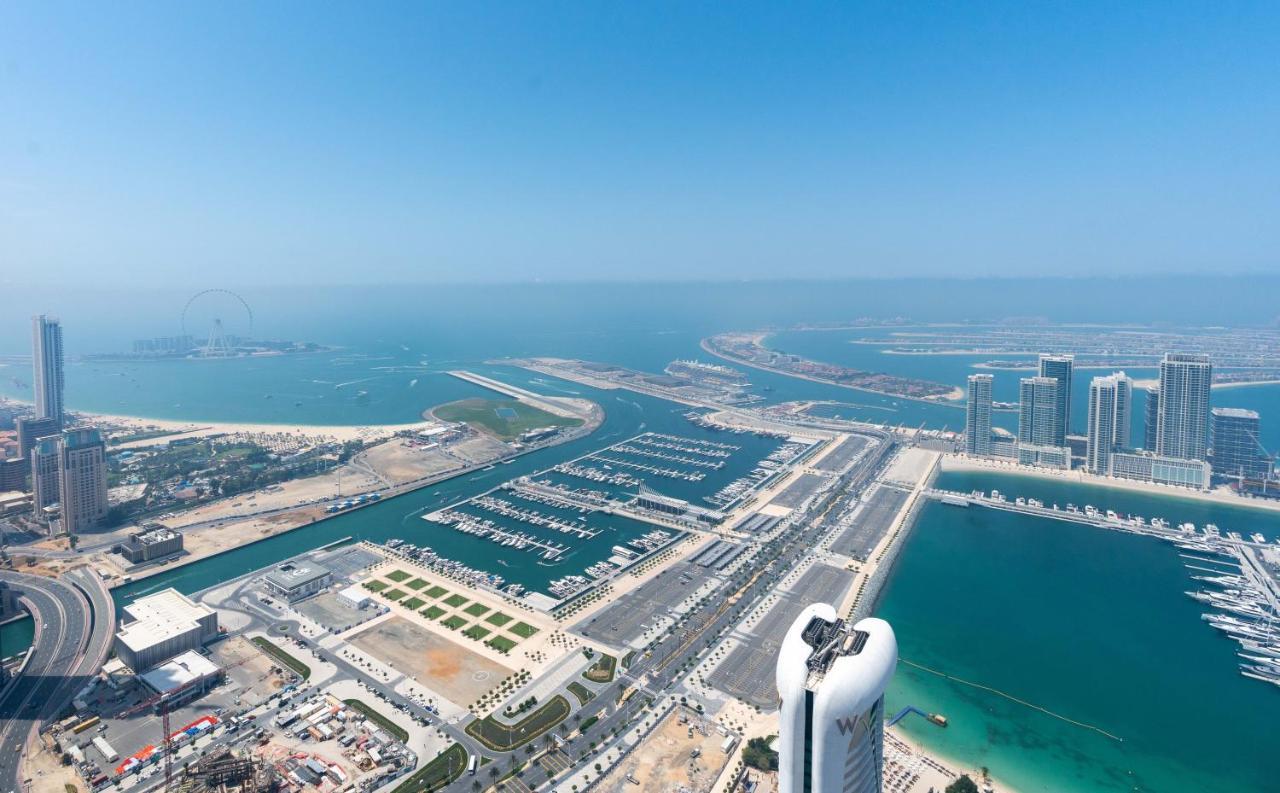 شقة White Sage - Incredible Full Sea And Dubai Eye View In Marina المظهر الخارجي الصورة