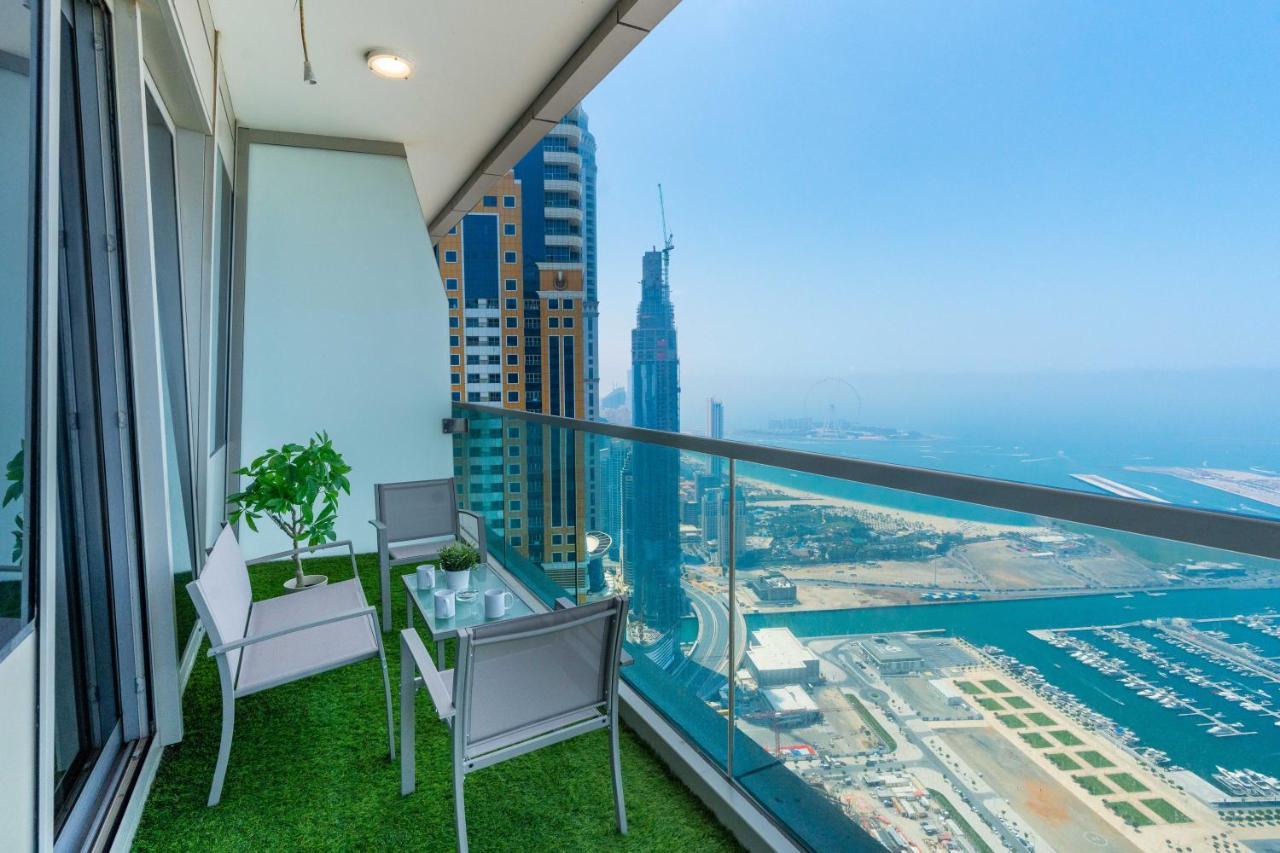 شقة White Sage - Incredible Full Sea And Dubai Eye View In Marina المظهر الخارجي الصورة