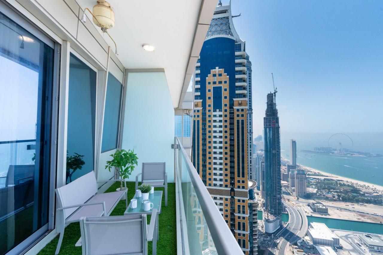 شقة White Sage - Incredible Full Sea And Dubai Eye View In Marina المظهر الخارجي الصورة