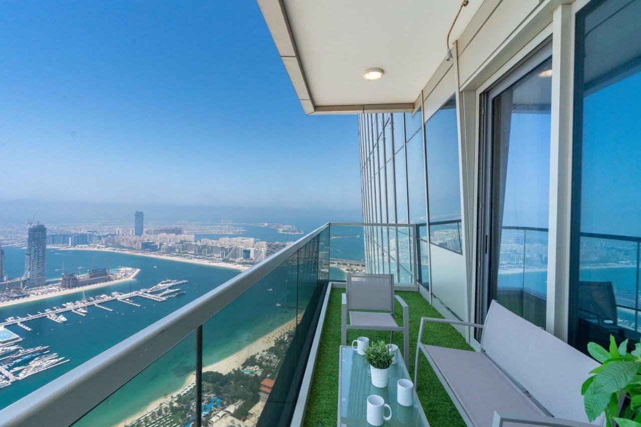 شقة White Sage - Incredible Full Sea And Dubai Eye View In Marina المظهر الخارجي الصورة